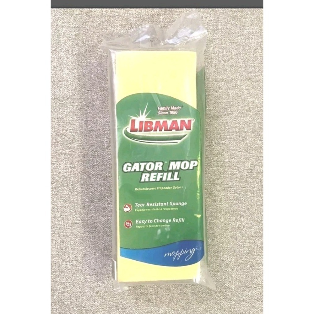 Libman Gator Mop Refill Sponge Fits 2020 Model #02021 Made in USA SEALED‎